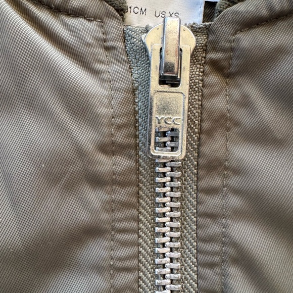 TOPMAN men jacket zip front green XS windbreaker - Picture 6 of 9